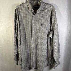 Ralph Lauren Blaire Men's Grey Shirt XL Classic Button-Down Career Casual Preppy